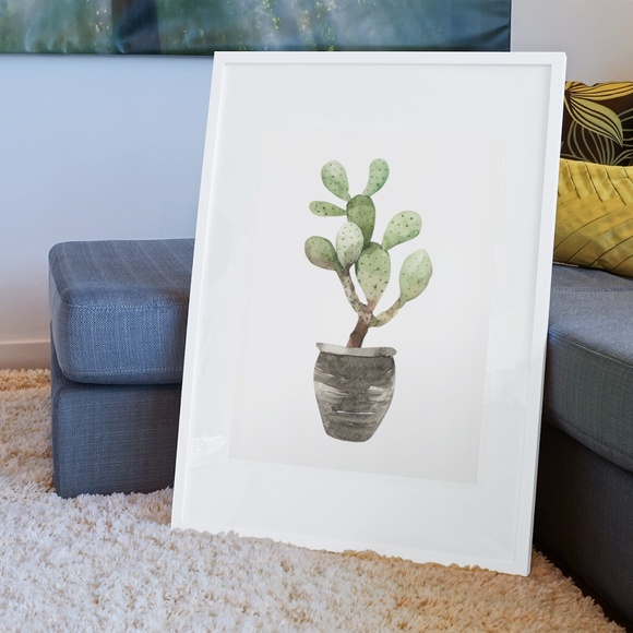 Wall Art Watercolor Cactus Plant Illustration Print Poster Unframed - Picture 7 of 9